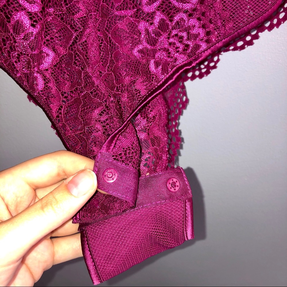 Deep Purple/Magenta Lace Body Suit XS/S NWOT - Picture 3 of 5